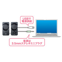 サンワサプライ USB電源マルチメディアスピーカー MM-SPL13UBK 1個（直送品）