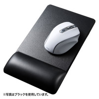 サンワサプライ リストレスト付きマウスパッド（レザー調素材、高さ高め、ブルー） W156×D254×H22.5mm MPD-GELPHBL 1個（直送品）
