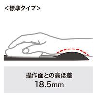 サンワサプライ リストレスト付きマウスパッド(レザー調素材、高さ標準、ブラック) MPD-GELPNBK 1個