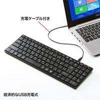 サンワサプライ ワイヤレススリムキーボード RF2.4G パンタグラフ ブラック SKB-WL22BK 1台（直送品）