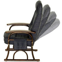 【軒先渡し】ヤマソロ 漣さざなみ ラタン高座椅子 座面高さ調整 4段階リクライニング ポケット付 ブルー 83-933 1脚（直送品）