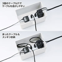 サンワサプライ ケーブル&タップ収納ボックス CB-BOXP1WN2 1個