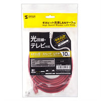 サンワサプライ カテゴリ6UTP LANケーブル LA-Y6-10R 1本