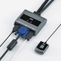 サンワサプライ パソコン切替器(エミュレーション非搭載・手元スイッチ付き) SW-KVM2UUSN 1個