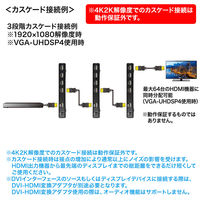 サンワサプライ 4K2K対応HDMI分配器(2分配) VGA-UHDSP2 1個（直送品）