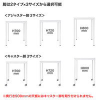 サンワサプライ SH-MDデスクシリーズ アジャスター脚 SH-MDL80AD デスク高さ800mm用 1セット（直送品）