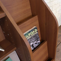 白井産業 リベルア マガジンラック 幅566×奥行296×高さ776mm ダークブラウン ダブル棚板 LIB-8055BS DK 1台（直送品）