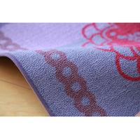 イケヒコ デスクカーペット 女の子 エッフェル柄『ジェンヌ』 パープル 110×133cm 9800829 1枚（直送品）