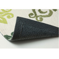 イケヒコ 玄関マット マイクロファイバー 北欧調 『ニール』 グリーン 約45×75cm 滑りにくい加工 1枚（直送品）