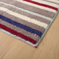 イケヒコ バスマット 抗菌防臭 吸水 部屋干しOK 『グリース 銀イオン』 ブルー 約45×60cm 1枚（直送品）