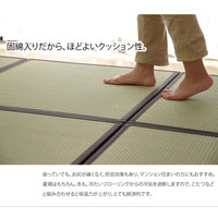 イケヒコ 置き畳 国産 半畳 『かるピタ』 グリーン 約82×82cm（裏：滑りにくい加工） 9枚セット（直送品）