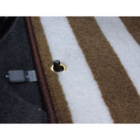 イケヒコ カーマット 助手席 ボーダー 『ロカ フロントマット』 ベージュ 約45×60cm 1個（直送品）