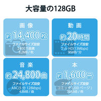 エレコム MicroSDXCカード/データ復旧サービス付/ビデオスピー MF-MS128GU13V3R 1個（直送品）