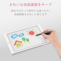 タッチペン スタイラスペン 超感度 ノック式 ブラック P-TPCNBK エレコム 1個