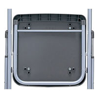 【軒先渡し】サンケイ 折りたたみ椅子 スチール製 CF68-MY 背座PP樹脂 座パッド付き 座面ブルー×背面グレー 1脚（直送品）