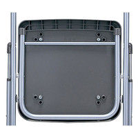 【軒先渡し】サンケイ 折りたたみ椅子 スチール製 CF68-MY 背座PP樹脂 座パッド付き 座面ブラウン×背面グレー 1脚（直送品）