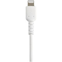 Startech.com 高耐久Lightning-USB-Aケーブル 30cm/ホワイト/アラミド繊維補強/Apple MFi認証 RUSBLTMM30CMW