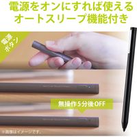 アクティブスタイラスペン  タッチペン 汎用 充電式 クリップ付き ブラック PWTPACST02BK エレコム 1個