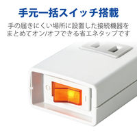 延長コード 電源タップ 2m 3ピン 8個口 手元スイッチ 雷ガード 磁石付 抜け止め T-H0620TSKFR エレコム 1個