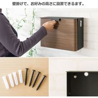 宮武製作所 メールボックス TEER ティール 幅350×奥行165×高さ255mm ブラウン MB-1300M_BR 1台（直送品）