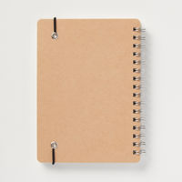 無印良品 上質紙ダブルリングノート・ドット方眼 ベージュ・A6・白・70枚・ゴム留め付き 2冊 良品計画