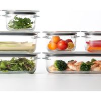 Like-it（ライクイット） 調理ができる保存容器（S:3個組 トレーM） グレー（直送品）