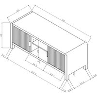 【軒先渡し】ROOMY ローボード 幅1100×奥行400×高さ430mm サンド BY-TV1532-1  1台（直送品）