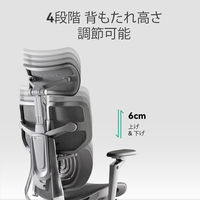 【軒先渡し】HINOMI デスクチェア グレー X1-S GY 1台（直送品）