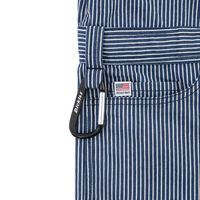 コーコス信岡 ライトストレッチヒッコリー 半袖ツナギ ショート丈 3L ネイビー D-7104 1着（直送品）