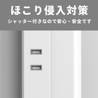 トップランド 延長コード 電源タップ 1m 8個口 USBーA充電ポート(2個口)付 抗菌加工 STPA810-WT 1個
