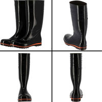 弘進ゴム ハイブリーダーガード HB-500 先芯入り安全耐油長靴 衛生管理対策 黒 28.0cm 1足（わけあり品）