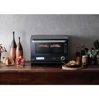 アイリスオーヤマ スチームオーブンレンジ 庫内容量 18L 電子レンジ ブラック MO-F1808-B １台（わけあり品）