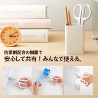 プラス はさみ フィットカットカーブスタンダード抗菌グリップホワイト 35735 1本