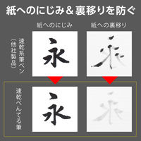 ぺんてる 速乾ぺんてる筆 中字 ネイビー軸 黒 XFPD5L 1本