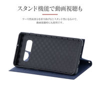 Galaxy S10+ SC-04L SCV42 手帳型ケース 薄型PUレザーフラップケース PRIMEプラス ネイビー（直送品）