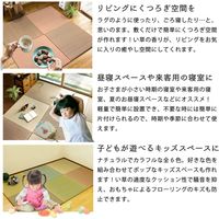 萩原 軽量置き畳 綾川 幅820×奥行820×高さ25mm ブラウン 159050261 1セット(9枚入)（直送品）