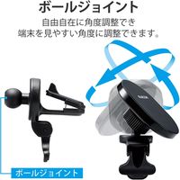 MagSafe対応 スマホホルダー 車載アクセサリー マグネット着脱 エアコン吹出し口 取付 ブラック P-CARS13BK エレコム 1個