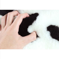 ムートンクッション ダルメシアン 50×50cm ブラック ピロークッション（直送品）