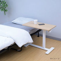 YAMAZEN レバー式昇降テーブル 幅700×奥行400mm ウッドナチュラル SUT-7040(WN/MWH) 1台（直送品）