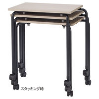 ストア・エキスプレス パーソナルテーブル グレーオーク 幅65×奥行45×高さ72cm 6924-160 1台 61-830-87-3（直送品）