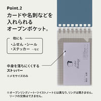 リヒトラブ ソフィーチェノート メモサイズ スレートブルー リーフ40枚 N3200-11 1セット(1冊×10)