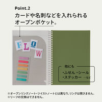 リヒトラブ ソフィーチェノート セミB5 スレートブルー リーフ30枚 N3204-11 1セット(1冊×5)
