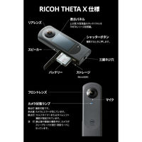 リコー 360°カメラ THETA X 1台
