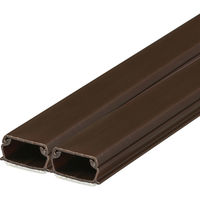 オーム電機 テープ付ABSモール 2号 60cm チョコ 2本入 09-1003 1セット(2本入)（直送品）