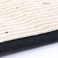 トモ・コーポレーション 玄関マット 室内用 35×70cm セミサークルマット スマイル ホワイト 409859 1個（直送品）