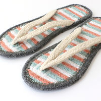 トモ・コーポレーション スリッパ コットンサンダル プレーン ボーダー 2サイズ ハンドメイド ボーダーピンク(S) 423386 1個（直送品）