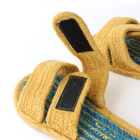 トモ・コーポレーション スリッパ コットンサンダル アーチ型 ハンドメイド イエロー 423404 1個（直送品）