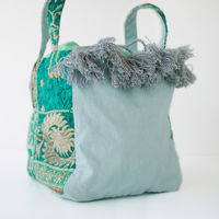 トモ・コーポレーション トートバッグ カンバディアパッチ 巾着 レディース ミントグリーン 424600 1個（直送品）