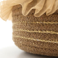 トモ・コーポレーション かご バスケット フリル 22cm ベージュ 478725 1個（直送品）