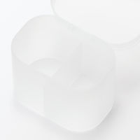 無印良品 再生ポリプロピレン入りコットン 綿棒ケース 蓋付 約１０７×７２×９１ｍｍ 1セット（1個×2） 良品計画